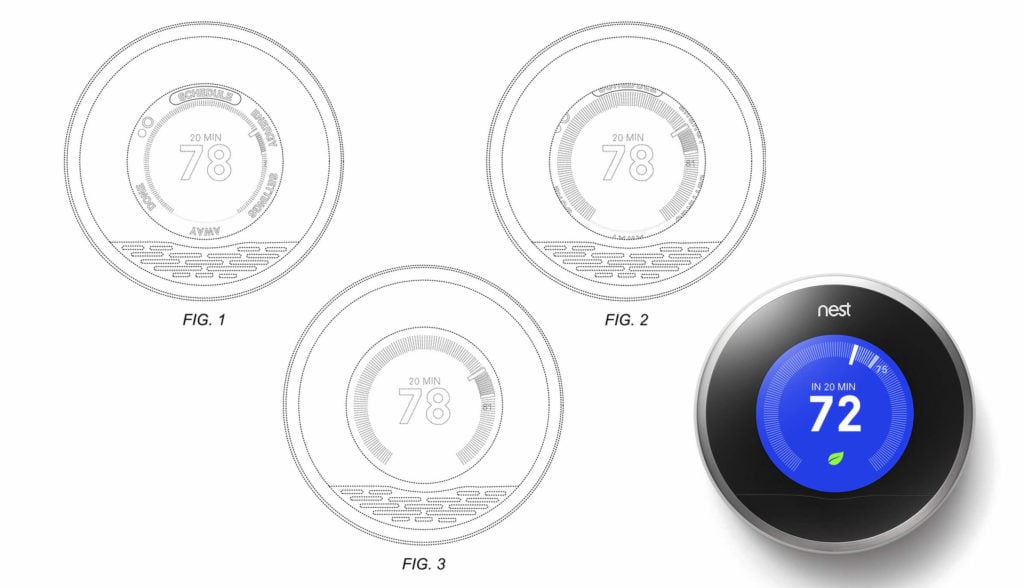 Nest GUI Design Patent Example